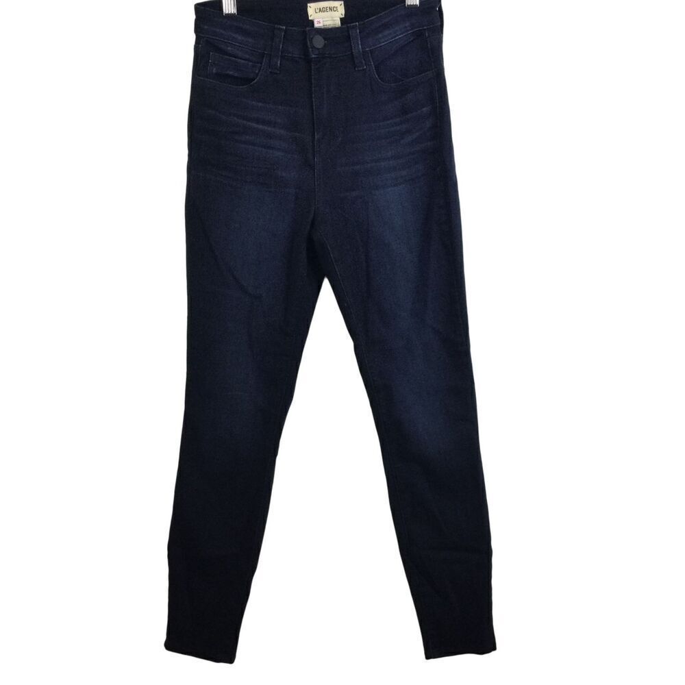 L'agence Womens Marguerite High Rise Skinny Jeans Blue Size 26
